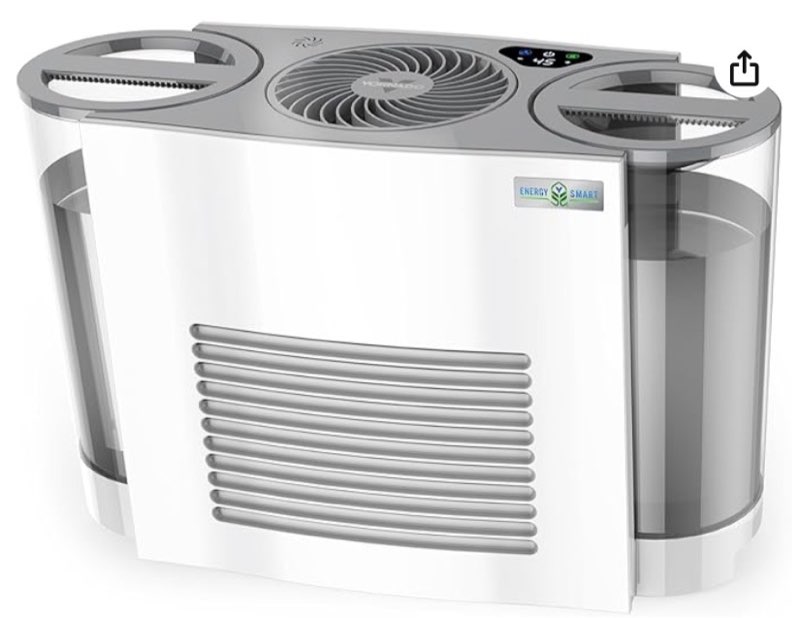 vornado evdc500 energy smart evaporative humidifier with 2 gallon dual tank capacity, led display, a