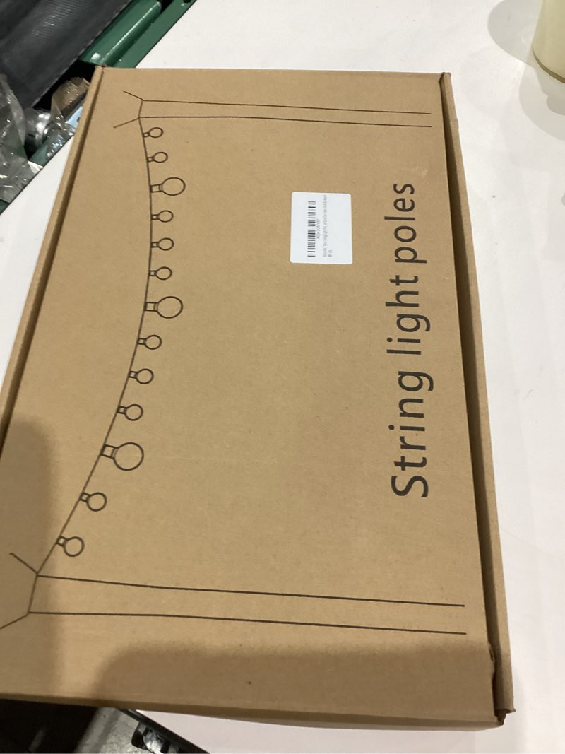 Condition photo showing New/Like New for 2 Pack String Light Poles,10 Ft Light Poles for Outside String Lights,Outdoor Lights Pole with Fork,Metal Poles Stand for Patio Deck Backyard 10FT 2 Pack