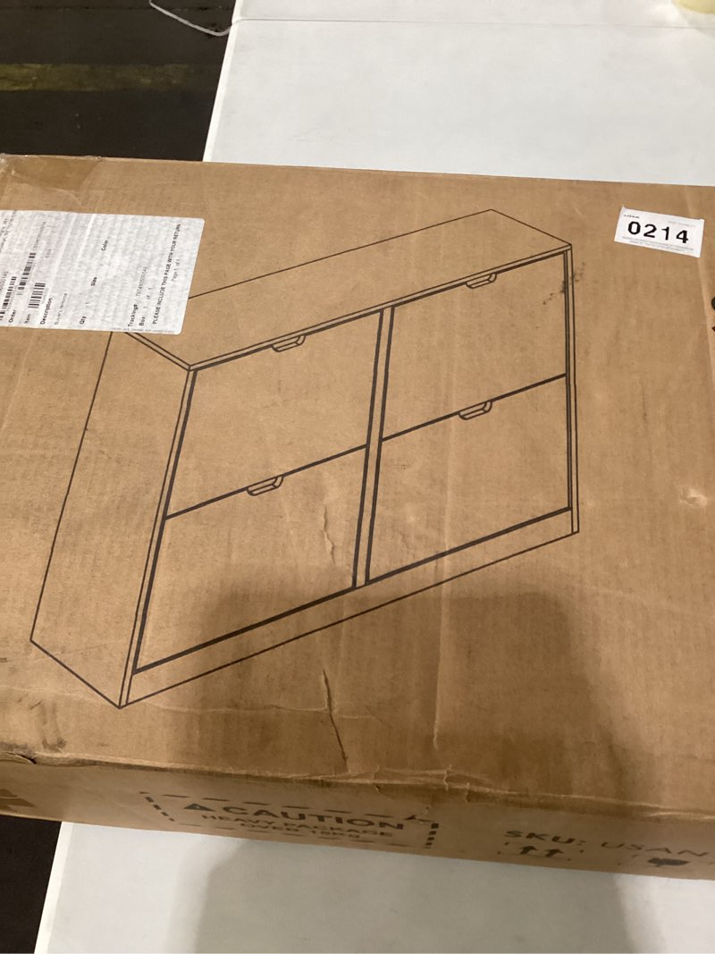 Shoe cabinet with 4 flip doors