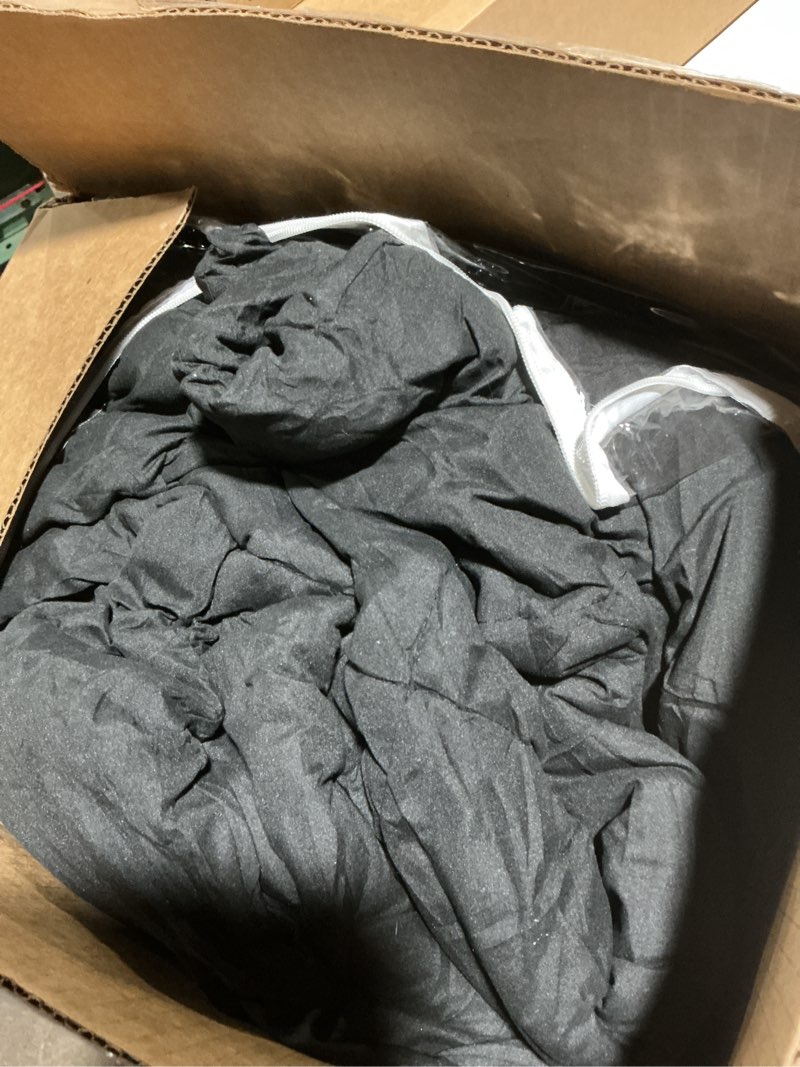 Condition photo showing As Is for cozylux king size comforter set black - 7 pieces bed in a bag king, luxury soft bed set for all seasons, bedding set with down alternative comforter, sheets, pillowcases & shams black king