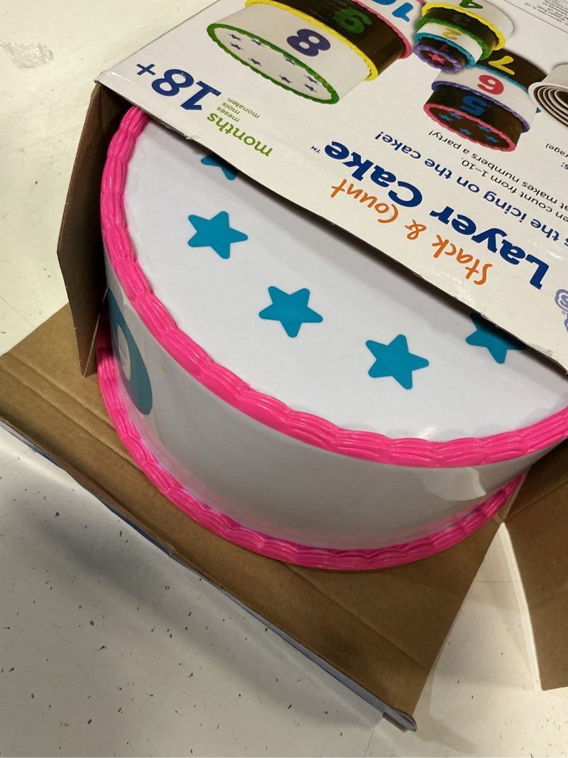Condition photo showing Good Condition for learning resources stack and count layer cake - 10 pieces, ages 18+ months toddler learning toys, early stacking and counting skills for toddlers