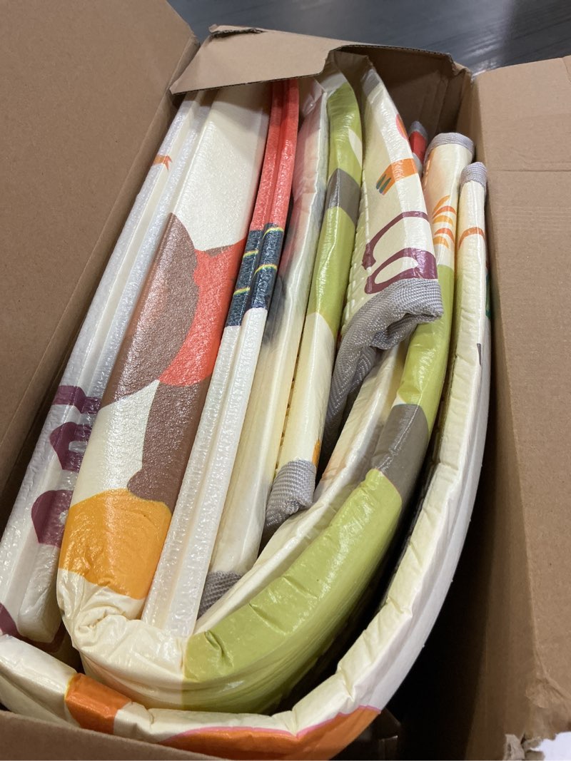 Condition photo showing Good Condition for baby play mat, 74 x 50 inch play mat perfect for use baby playpen, foldable baby foam playmat for floor, portable waterproof activity playmats for babies, infants and toddlers 74*50*0.4 in beige