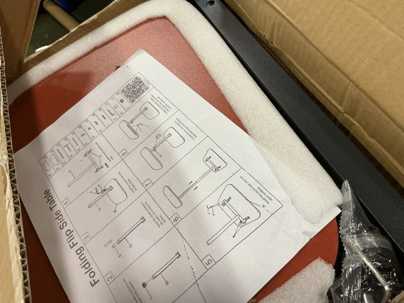 Condition photo showing Good Condition for Tv Tray Table with 360° Rotation and 180° Flip Tabletop - Ideal Recliner Table for Bedside, Sofa, or Small Spaces, Adjustable Bedside Table and Chair Side Table