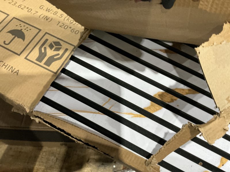 Condition photo showing Good Condition for 4 packs acoustic wall panel, 47.2"x23.6" wood slat sound absorbing panel, sound proofing panels for office,home theater,studio, faux marble 4pc(47.2"x23.6") marble