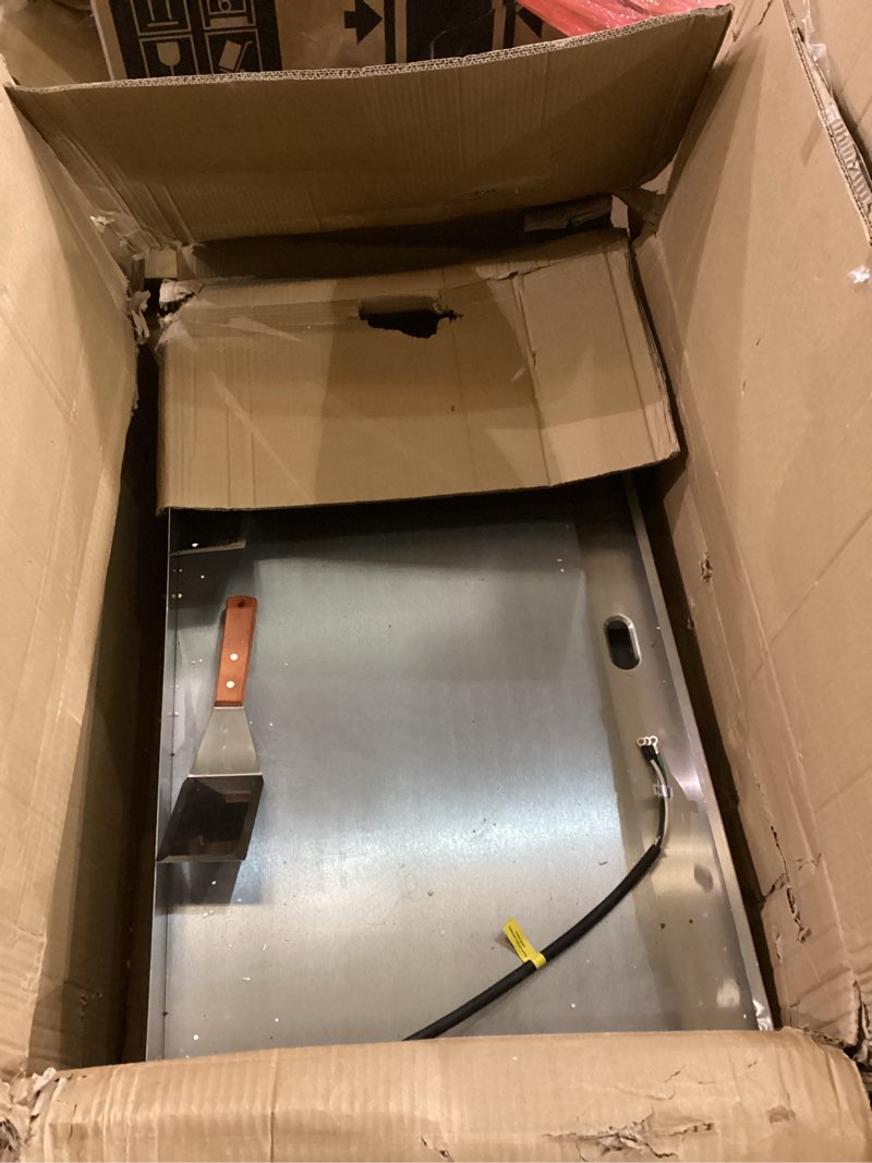 Condition photo showing As Is for VEVOR Commercial Electric Griddle, 4400W Countertop Flat Top Grill, 122?-572 ? Adjustable Temp, 29in Stainless Steel Griddle Grill with 2 Shovels and 2 Brushes for Home or Restaurant(220V No Plug) 30inch 220V(No Plug)