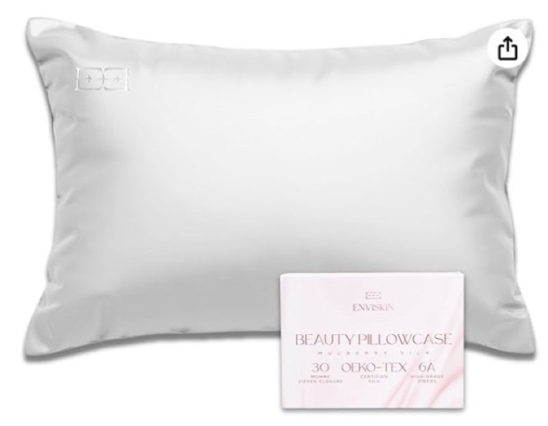 Jadebeads 100% Pure Mulberry Silk 22Momme Luxurious Pillow Cases for Hair and Skin Champagne Silk Pillowcase with Zipper Silk Pillow Covers1 Pack for Gifts  Queen Silver Gray