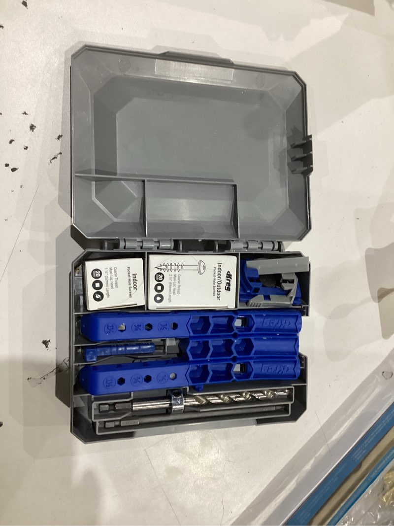 Condition photo showing As Is for kreg 320 pocket-hole kit