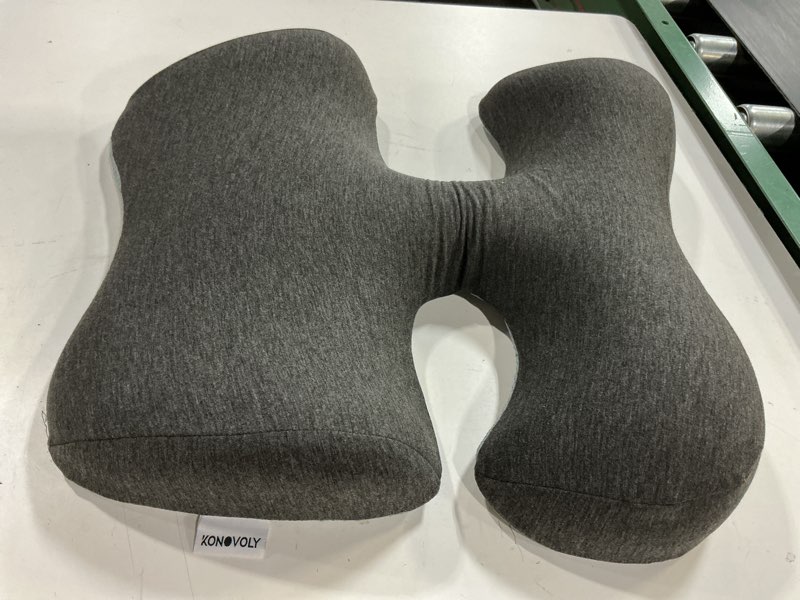 Condition photo showing As Is for Breast Pillow for Massage, Women's Massage Bolster Face Down Pillow for Sleeping with Non-Slip Bottom, Home Head Cushion and Chest Cushion for SPA-Dark Gray
