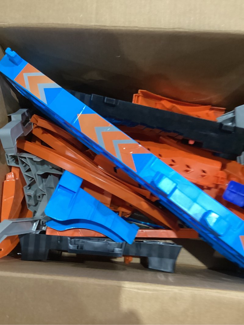 Condition photo showing Good Condition for Hot Wheels Sky Crash Tower Track Set, 2.5+ ft / 83 cm High with Motorized Booster, Orange Track & 1 Hot Wheels Vehicle, Race Multiple Cars, Gift for Kids 5 to 10 Years Old & Up Standard