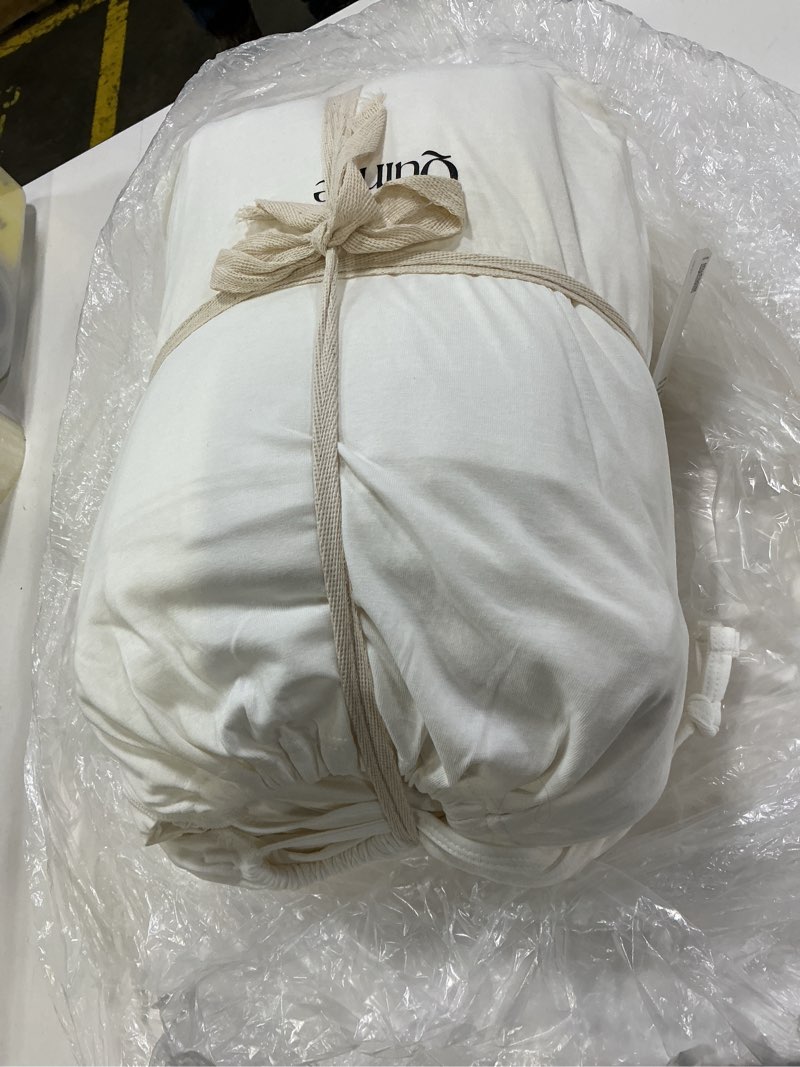 Condition photo showing Good Condition for quince organic jersey sheet set, king, white