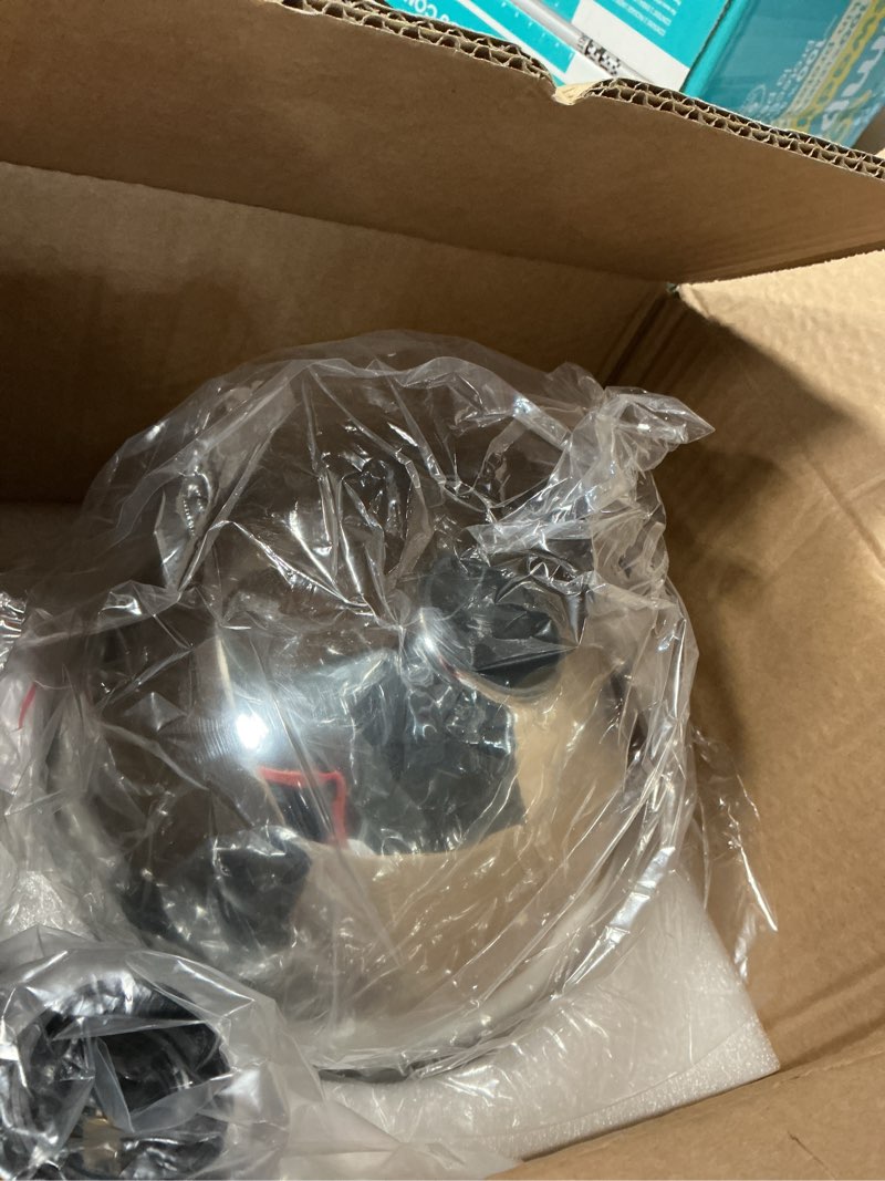 Condition photo showing New/Like New for modern black globe pendant light - glass ceiling light for kitchen, dining room - silver pendant lighting - mid century style (7.9 inch)