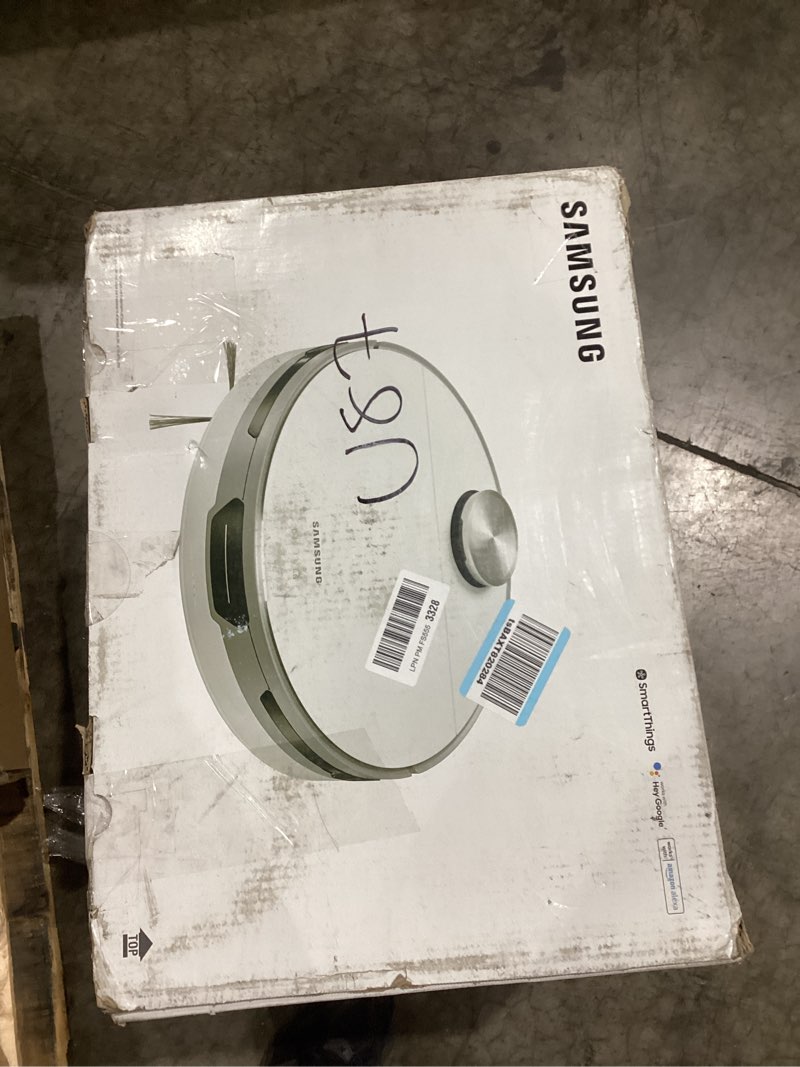 Condition photo showing Good Condition for SAMSUNG Jet Bot+ Robot Vacuum Cleaner w/ Clean Station, Automatic Emptying, Precision Cleaning, 5-Layer Filter, Intelligent Power Control for Hardwood Floors, Carpets, Area Rugs, VR30T85513W/AA, White Jet Bot +