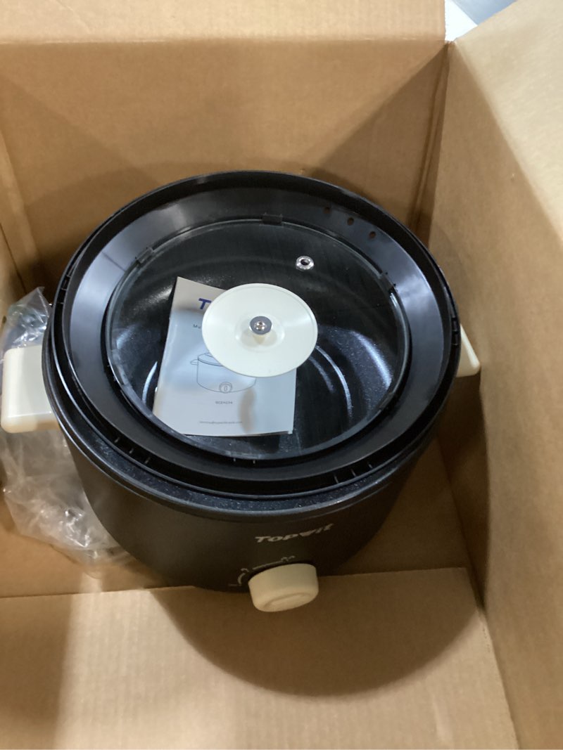 Condition photo showing As Is for TOPWIT Hot Pot Electric, 4L Electric Pot with Non-Stick Coating, Dual Power Electric Cooker for Deep