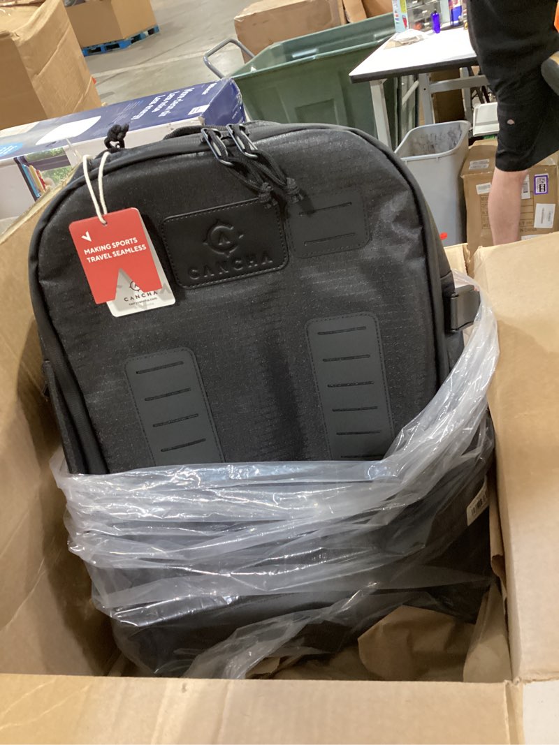 Condition photo showing Good Condition for cancha 'all court' backpack for pickleball, tennis, padel players - unique modular system, lasts a lifetime, fits 2 raquets, shoes, laptop, lightweight, carry-on size 30l black