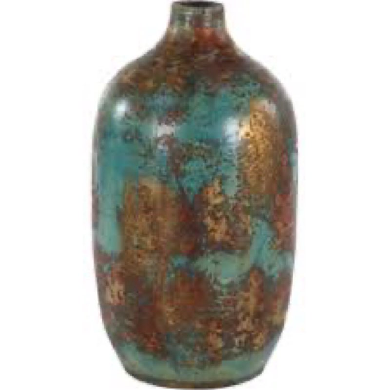 TERRACOTTA BOTTLE VASE 15"H, 8"W
