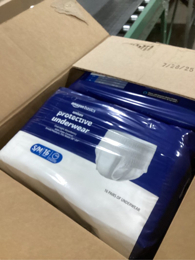 Condition photo showing New/Like New for Amazon Basics Unisex Protective Underwear, Overnight Absorbency, Large, 56 Count, (4 Packs of 14) Large 56