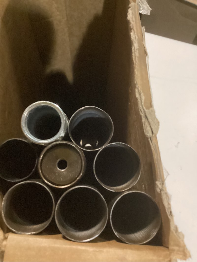 Condition photo showing As Is for win4all bronze heavy duty curtain rods for windows 72 to 144 inch, 1 inch long adjustable decorative curtain rods for bedroom, living room (bronze,16"-150”) 16"-150" bronze