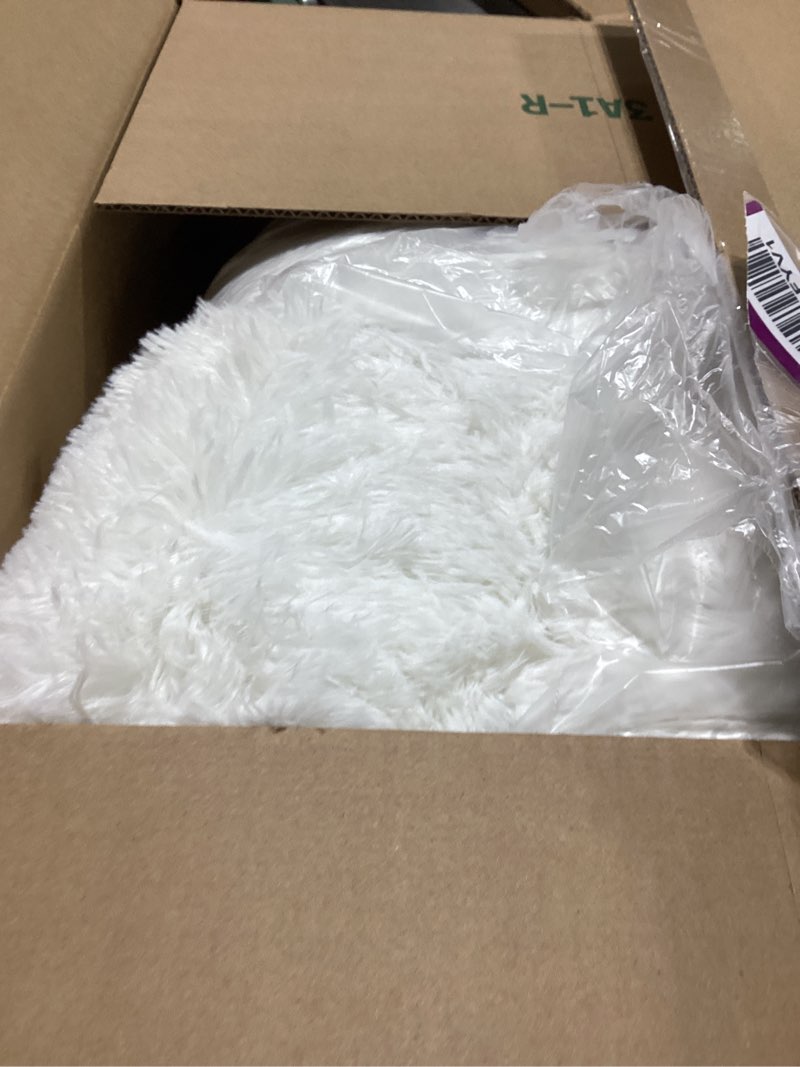 Condition photo showing Good Condition for 8x10 area rugs for living room:ultra soft fluffy shag white rugs for bedroom, non-slip large fuzzy plush rug indoor floor carpet for nursery kids boys girls room, dorms, playroom, modern home decor white 8' x 10' (rectangular)