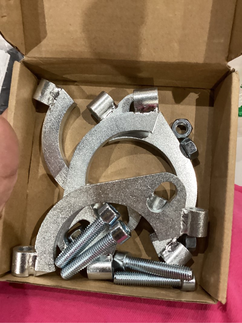 Condition photo showing As Is for 2-1/2 inch split flange repair kit, 2 bolt 2.5"/63.5mm exhaust flange flat oval split flange repair replacement kit, pack of 2