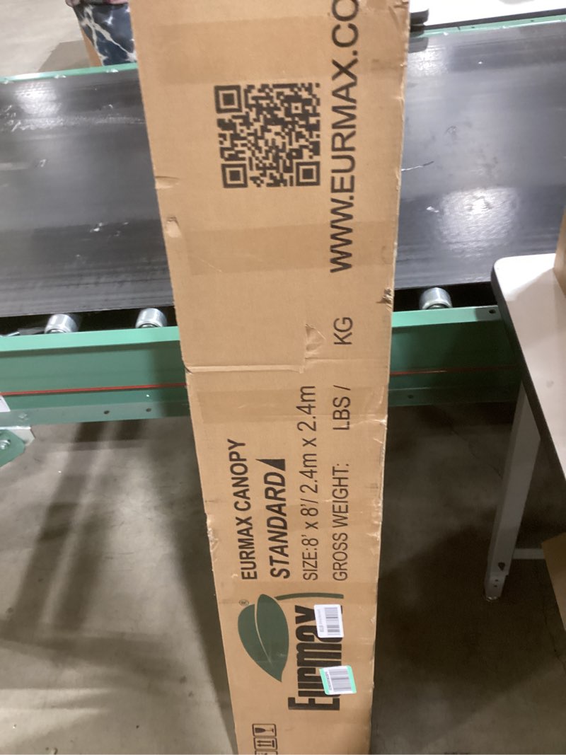 Condition photo showing Good Condition for Eurmax USA 8'x8' Pop Up Canopy Tent Commercial Instant Canopies with Heavy Duty Roller Bag,Bonus 4 S