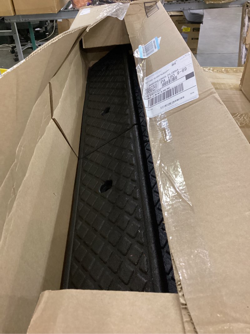 Condition photo showing As Is for 2" Curb Ramps for Driveway - PLSER 2" Rubber Curb Driveway Ramp 4410 LBS/2T Capacity Vehicle Ramps for Motorcycle Car Bike Lawn Mowers Mobile,2PCS 39.37"×5.91"×2"