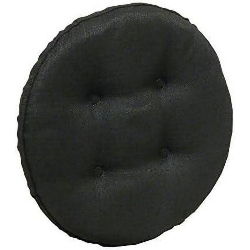 The Gripper Non-Slip Tufted Round Barstool Cushion for Dining Rooms, Cafes, Bars and Restaurants, 14”, 1  Count (Pack of 1), Midnight  