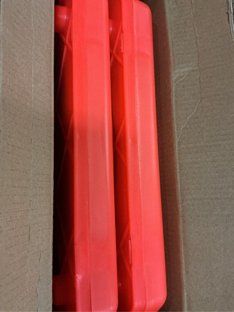 Condition photo showing Good Condition for roadhero 18 inch 4 pack collapsible traffic safety cones with bag, orange | foldable design for storage, reflective collar visible at night, for road safety, driving and sport training, parking lots