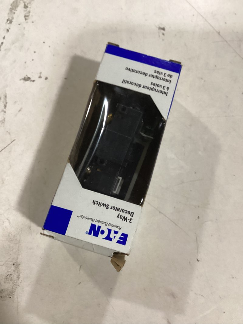 Condition photo showing As Is for Eaton 15-amp 3-way Rocker Light Switch , White