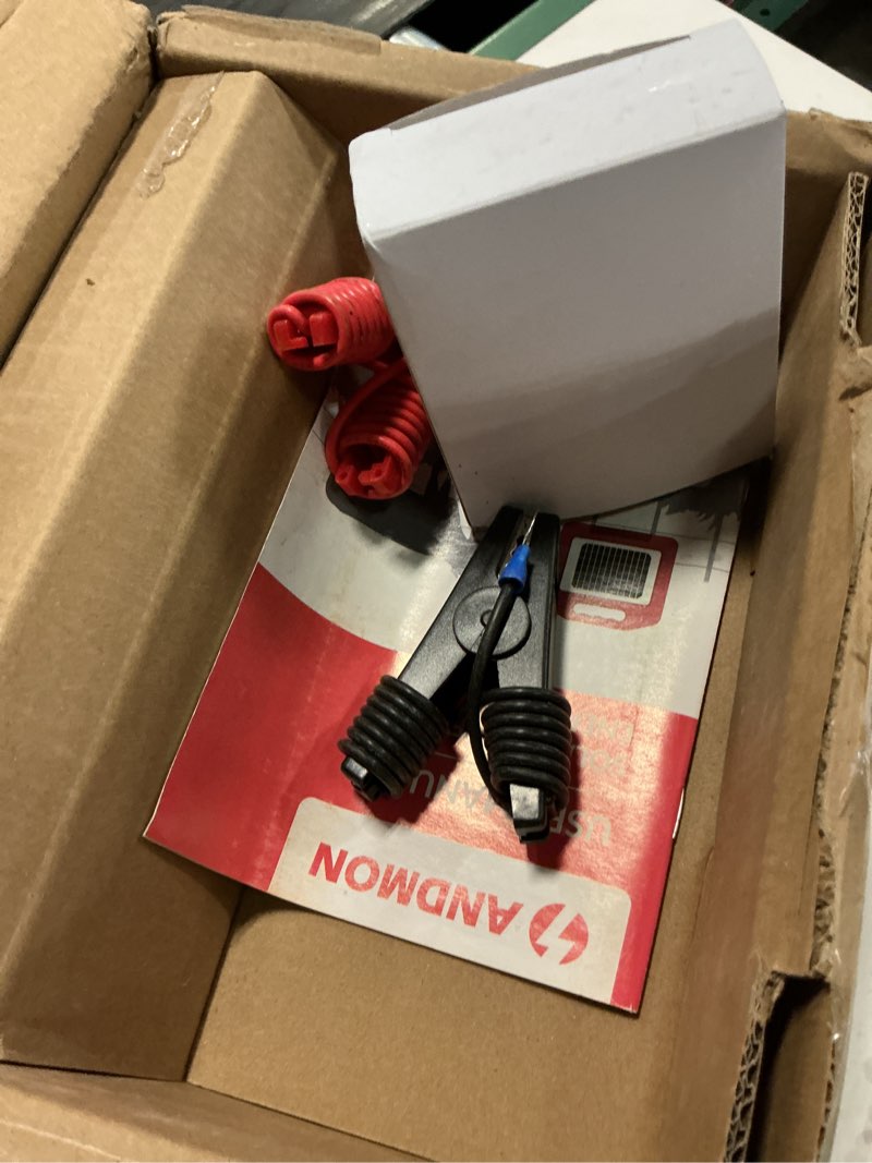 Condition photo showing Good Condition for andmon mini400 20 miles solar electric fence charger with day/night mode 0.4j output energy electric fence energizer mini400-rear switch