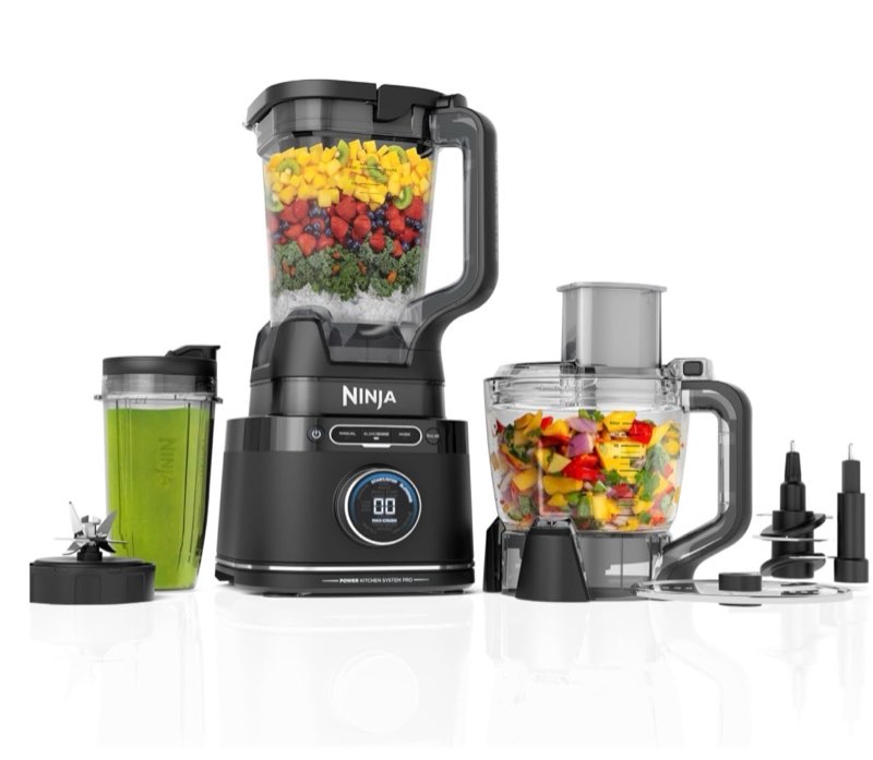 ninja kitchen system | all-in-one food processor & blender | 8-cup bowl & (1) 24 oz. to-go cup blend
