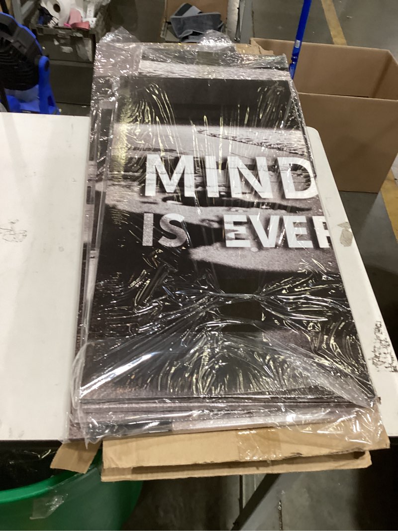 Condition photo showing Good Condition for 5 pieces mindset is everything inspirational wall art motivational poster inspirational poster motivation wall art office artwork positive quotes motivational decor for office decor (70''w x 40''h) art-13 70l'' x 40w''