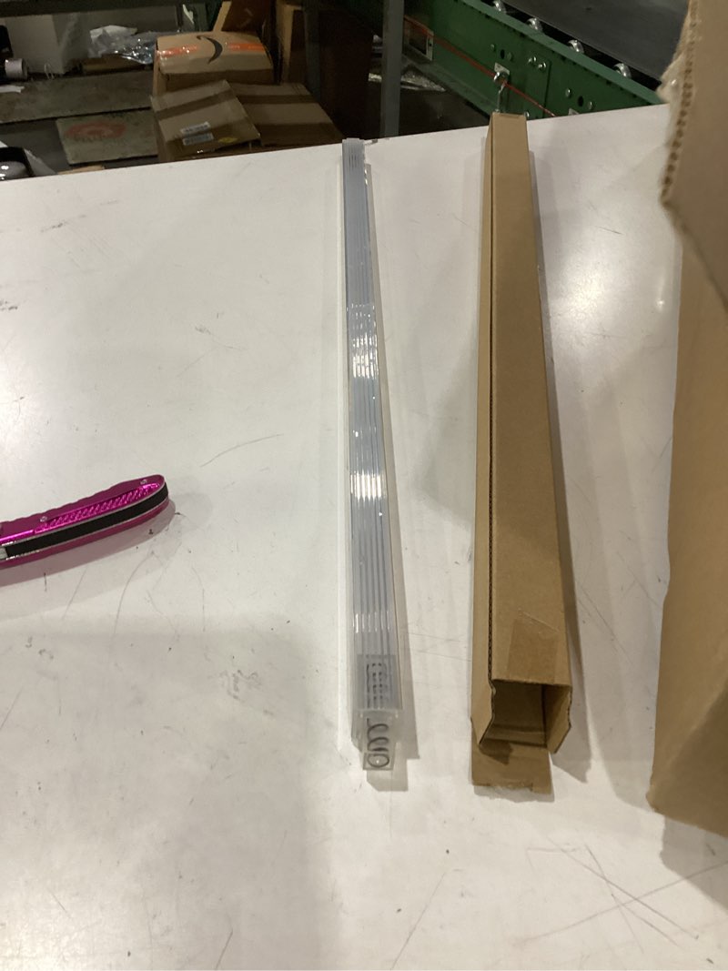 Condition photo showing As Is for iwiwe 24 inch clear square towel bar replacement rod for ceramic holder - spring loaded adjustable plastic towel rod for bathroom and kitchen porcelain holders (reliable plastic)