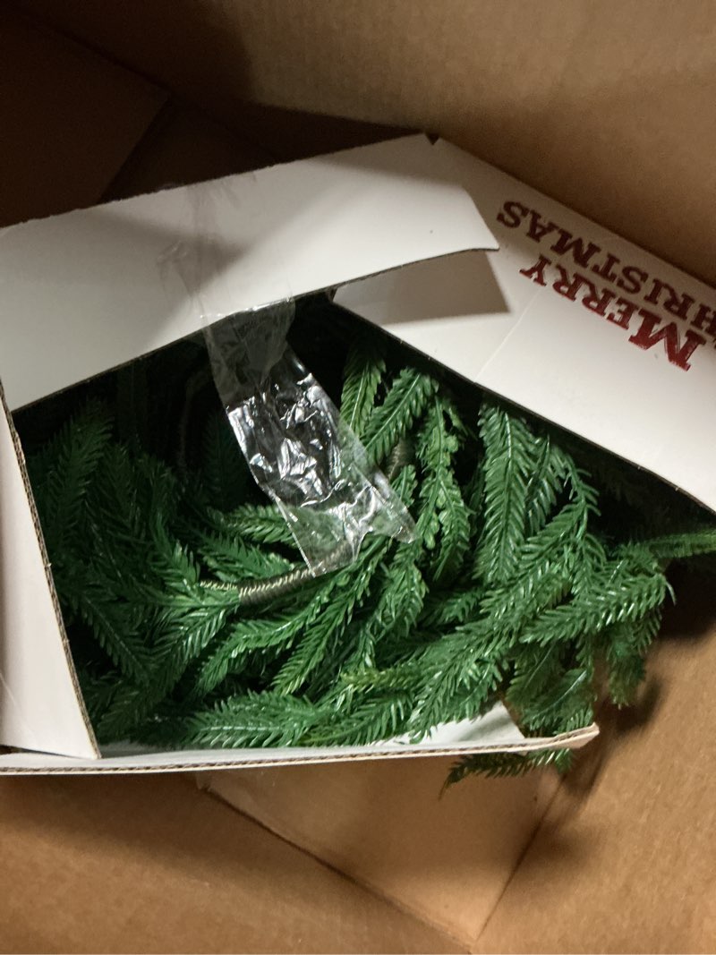 Condition photo showing Good Condition for Christmas Garland Decorations Indoor Decor: 6 FT Artificial Realistic Pine Garland Green Faux Greenery Garland for Mantle Staircase Table Wall Outdoor Christmas Decorations Green 1pc