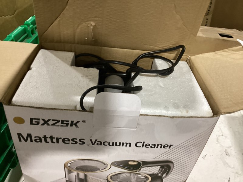 Condition photo showing As Is for gxzsk mattress vacuum cleaner, 16kpa bed vacuum cleaner with 253.7nm uv-c light, ultrasonic & 140? heating, dual cup & widen suction port handheld vacuums for bed, sofa, couch, crib (500w, corded) silver