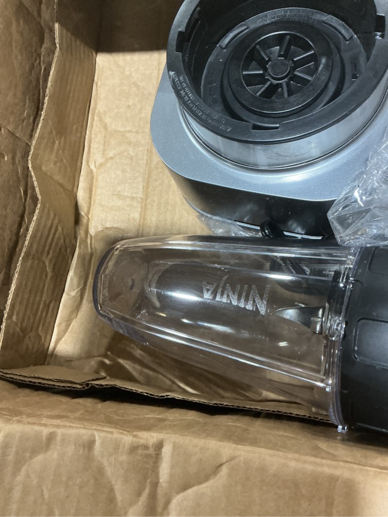 Condition photo showing As Is for Ninja Blenders for Kitchen | Smoothie Blender, Mixer, Grinder - Premium Blending Performance for Sauces, Frozen Drinks, and More | 1200 Peak Watt Motor | SS101 Foodi Personal Smoothie Maker