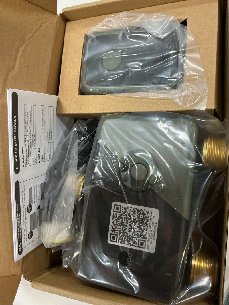 Condition photo showing New/Like New for diivoo 2 zone wifi brass sprinkler timer, smart hose water timer with remote app control, compatible with alexa & google home, 12 irrigation schedules, rain delay & manual mode for garden, lawn, yard 2 outlets