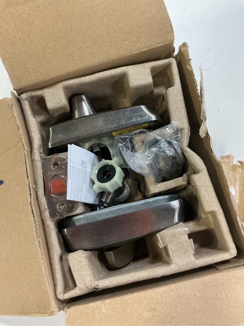 Condition photo showing Good Condition for schlage be365 ply 626 plymouth keypad deadbolt, electronic keyless entry lock, satin chrome satin chrome (pack of 1) plymouth