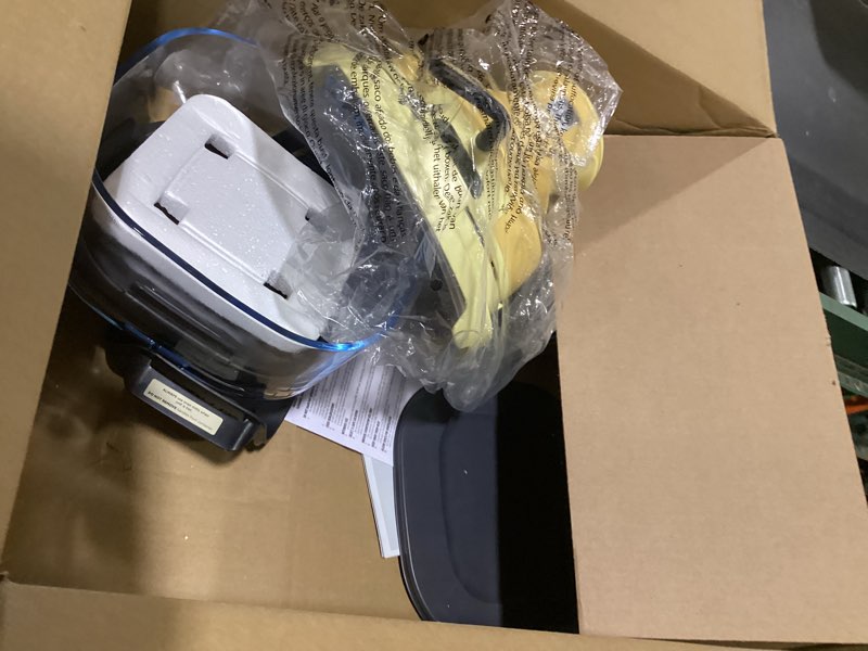 Condition photo showing As Is for ninja crispi 4-in-1 glass air fryer | 450°f | non-toxic | 4qt & 6-cup glass containers w/lids | microwave, freezer, dishwasher safe | max crisp, air fry, bake, recrisp | ginger snap | fn101gd ginger snap 4 qt