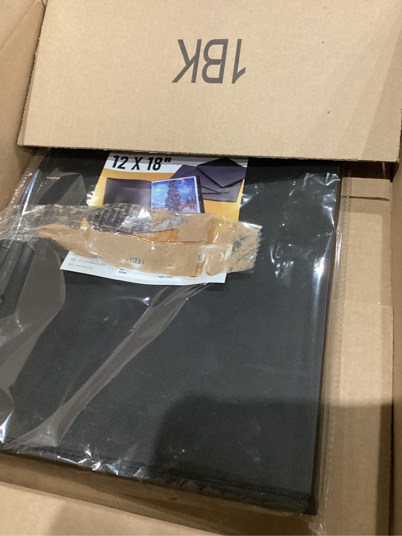 Condition photo showing Good Condition for Nicpro 12x18" Art Portfolio Folder, 30 Pockets Display 60 Pages Art Painting Portfolio Binder with Clear Plastic Sleeves, Presentation Storage Book for Kids & Artists Artwork Drawing - (Black)