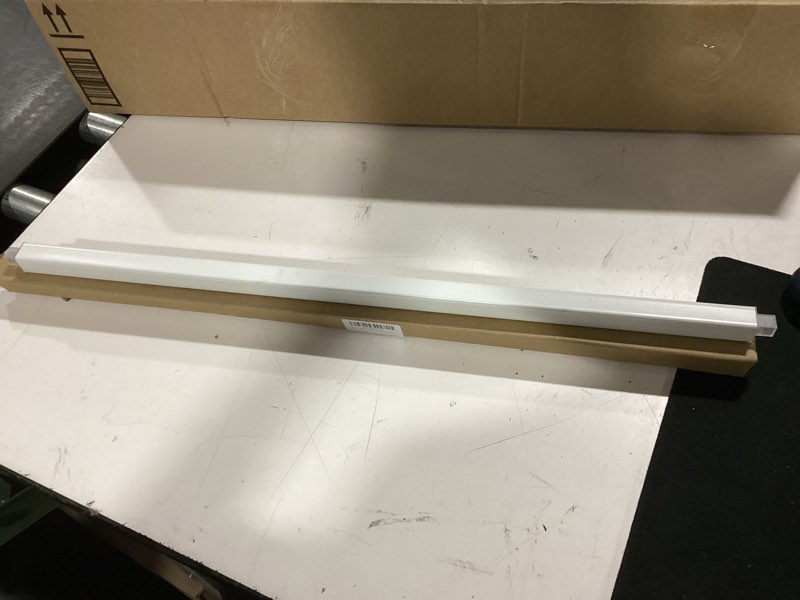 Condition photo showing As Is for iwiwe 24 inch towel bar replacement rod for ceramic holder - spring loaded adjustable square plastic towel rod for bathroom and kitchen porcelain holders (white reliable plastic)