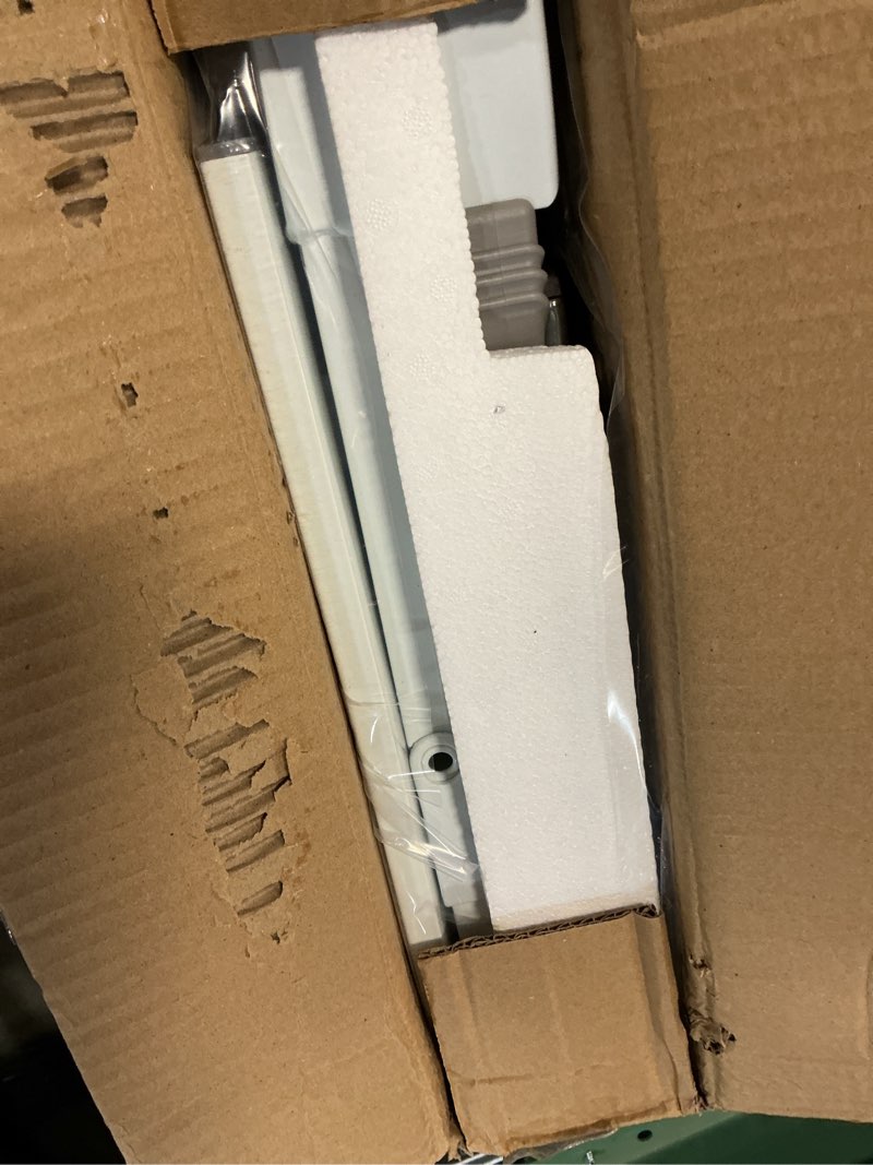 Condition photo showing As Is for Regalo 56-Inch Extra WideSpan Walk Through Baby Gate, Includes 4-Inch, 8-Inch and 12-Inch Extension, 8 Piece Set - 4 Pack of Pressure Mounts and 4 Pack of Wall Cups and Mounting Kit, White White 29-56"W x 30"H