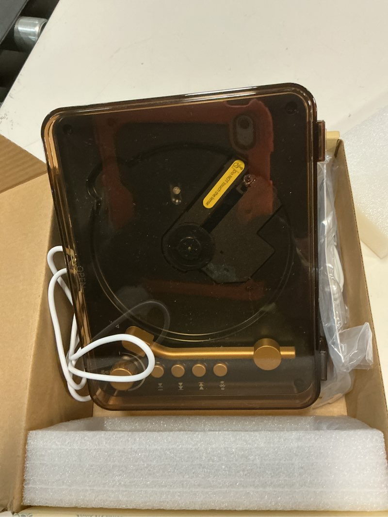 Condition photo showing Good Condition for cd player with speakers bluetooth nostalgic retro portable cd players for home wood music player fm radio for homewired and remote control-walnut brown walnut-brown