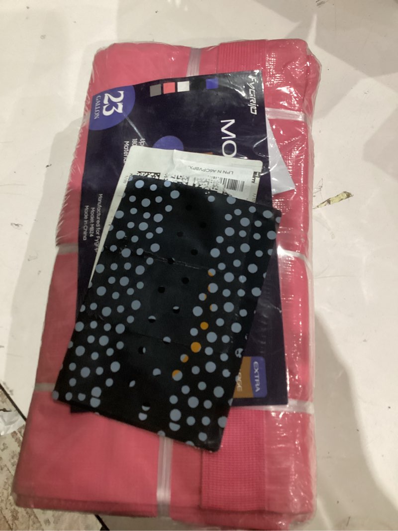 Condition photo showing As Is for 6 Pack Extra Heavy Duty Large Moving Bags with Strong Zipper & Comfortable Handles, Sturdy & Durable Clothes Storage Bags Totes Bins, Packing Moving Boxes for College Supplies, Pink Pink 6 Pack