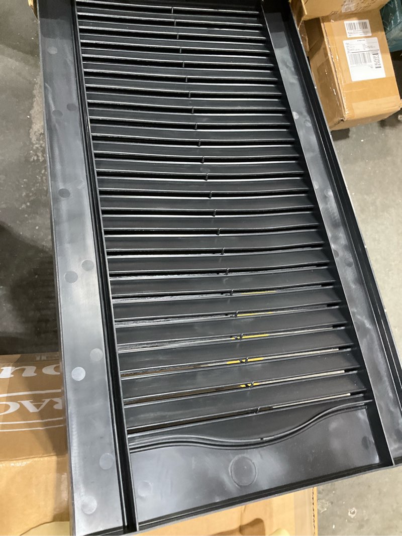 Condition photo showing Good Condition for mid america 00011455002 standard size cathedral top center mullion, open louver vinyl shutter, w/installation shutter-lok's & matching screws (per pair), 002, 14 1/2"w x 55"h, black