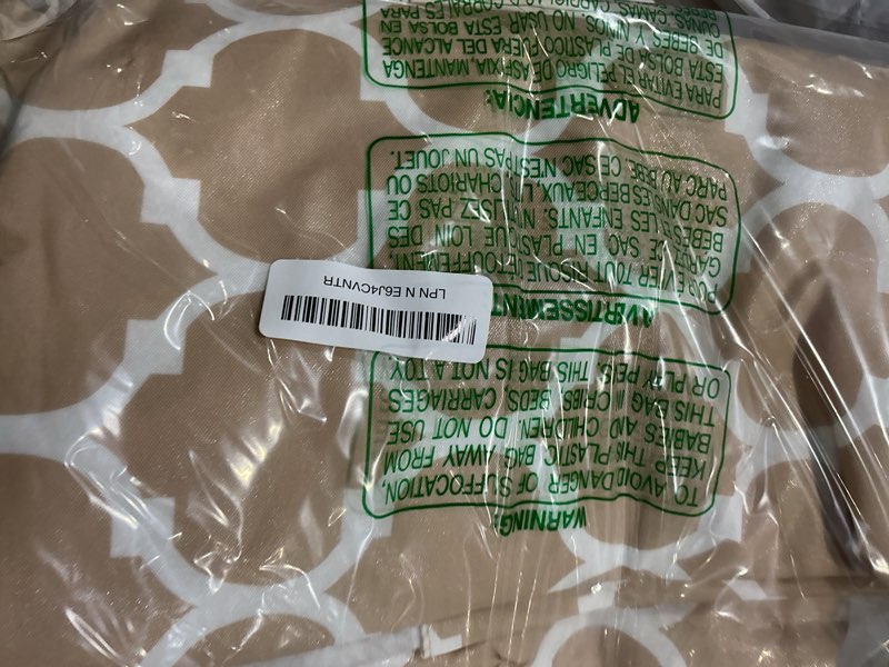 Condition photo showing Good Condition for smiry rectangle table cloth, waterproof vinyl tablecloths with flannel backing for rectangle tables, wipeable spillproof plastic tablecloth for dining, camping, indoor and outdoor (60"x102", khaki) 102" x 60" (rectangular) khaki 1