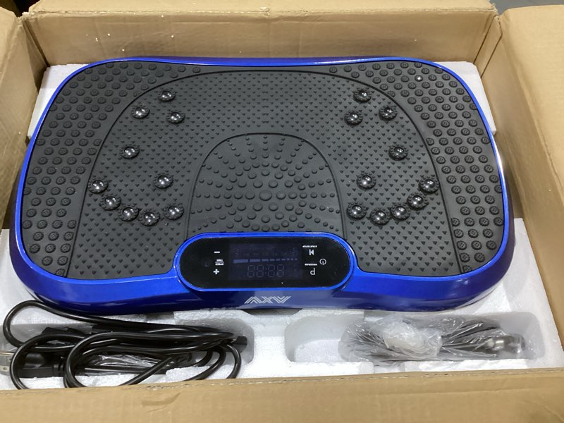 Condition photo showing Good Condition for axv vibration plate fitness platform exercise machine vibrating shaking full body shaker workout vibrate stand shake board sport gym for weight loss fat burner for women men slim-blue, not tested