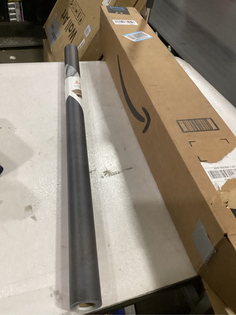 Condition photo showing As Is for 32"×157" Extra Thicker Light Blue Grey Black Concrete Wallpaper Peel and Stick 3D Effect Concrete Contact Paper Luxury Vinyl Wrap Matte Textured Look Cement Wall Stickers for Walls Bathroom Blue Grey 32" x 118"