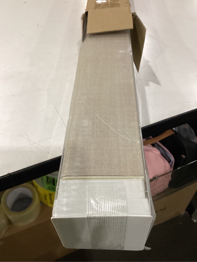 Condition photo showing As Is for oatmeal 100% blackout roller shades for window room darkening thermal insulated uv protection cordless free-stop window blinds for bedroom home office door protect privacy 41" w x 72" h oatmeal 41"w x 72"h