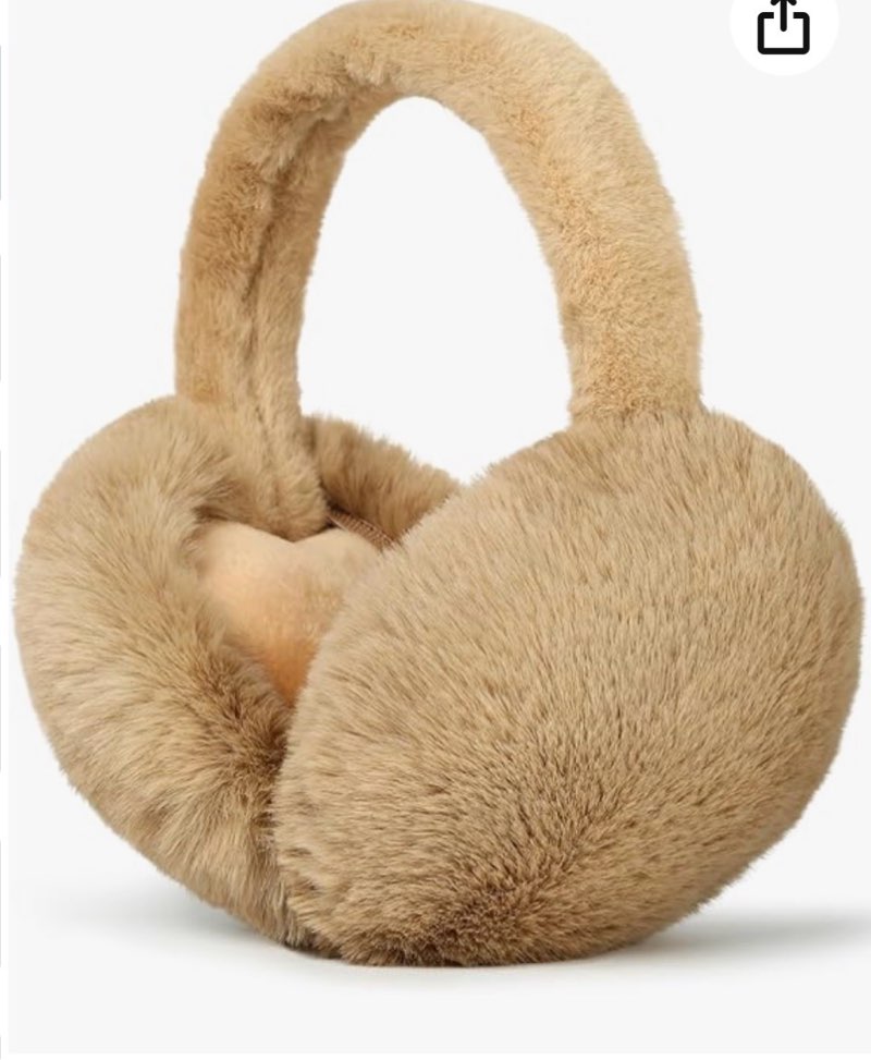 Senker Fashion Ear Muffs Gloves for Winter Women, Foldable Earmuffs Faux Furry Soft Ear Warmer Cover