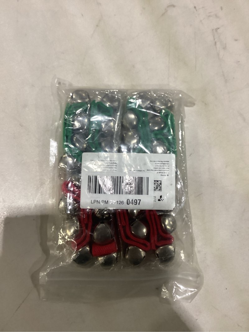 Condition photo showing New/Like New for AMOR PRESENT Jingle Bells, 8PCS Wrist Bells Percussion Musical Rhythm Toys Toddler Musical Instruments Gifts